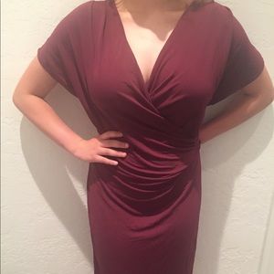 BANANA REPUBLIC NWOT Cranberry Sexy Rayon Dress
